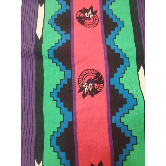 Wrangler Brushpopper Shirt Sz Xlong Tails 16.5-36 Striped Native American Aztec - Picture 4 of 16